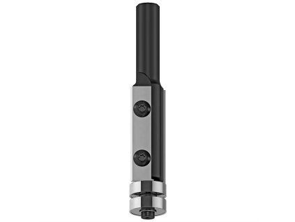IGM F043 ořezávací žiletková fréza s ložiskem – stopka 12 mm, Ø19, řezná délka 50 mm, dvojité kopírovací ložisko