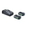 Napájecí sada Festool 18V se dvěma akumulátory TBX 4,0 Ah a rychlonabíječkou TCL 6