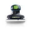 Festool ETS EC 150/5 – čelní pohled na nízkou konstrukci a brusný talíř 150 mm