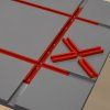 Milescraft | CrossTrax™– křížení (křižovatka) T-Trax lišt (2x kříž)